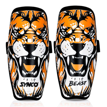 Synco Beast Shin Guard | Professional Football Shin Guard with Velcro Strap Adjustable | Shin Guard for Football | Superior Protection and Comfort | Durable and Lightweight Shin Pad For Youth & Adults