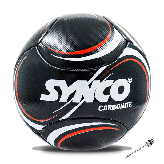 Synco Carbonite Football | PVC Football Machine Stitched | Football for Training | Football for Soft & Turf Ground | Football for Beginners | Trainer Football for Practice | 6 Panel Soccer Ball Size 5