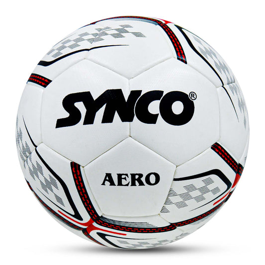 Synco Aero Thermobonded Football | TPU 32 Panel Textured Surface Professional Match Ball | Suitable for Soft & Wet Ground, Hard Ground with Grass & Artificial Turf | Low Water Uptake | Football Size 5