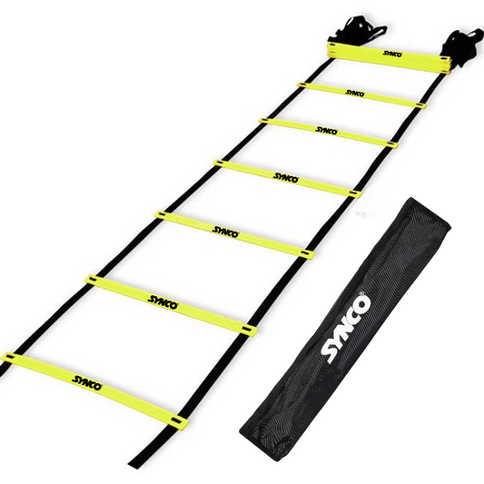 Synco Agility Speed Training Adjustable Ladder | For Training & Fitness with Carry Bag (Yellow, 4m, 10 Rungs)