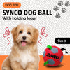 Synco Dog Toy Football with Green Holding Loops | Dog Ball Size-3 | Dog Toy Ball (RED)