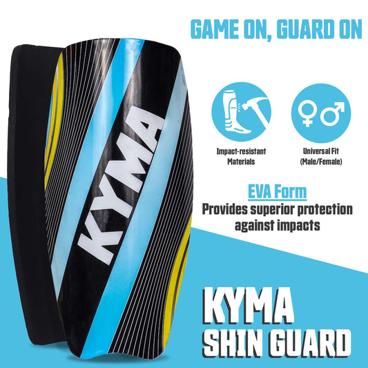 Synco Shin Guard with Sleeve | Shin Guard for Football | Football Shin Guard with Supporter Sleeve | 1 Pair Slipin Shin Guard for Extra Protection & Stretchable Lycra Fabric Sleeve, Combo (Kyma, M)