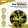 Synco Wave 2.0 Football | PVC Machine Stitched Football | 32 Panel Football | Football for Grass Ground | Training Football | Football for Beginners | Football for Practice | Soccer Ball Size 5