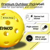 Synco Pickleball Ball S40 Pack of 6 | Performance Outdoor Pickleball | 40 Holes Pickleball for Tournament and Competition | Perfectly Balanced | High Bounce Durable Ball | Ideal for All Skill Levels