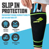 Synco Shin Guard with Sleeve | Shin Guard for Football | Football Shin Guard with Supporter Sleeve | 1 Pair Slipin Shin Guard for Extra Protection & Stretchable Lycra Fabric Sleeve, Combo (Kyma, M)