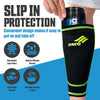 Synco Shin Guard with Sleeve | Shin Guard for Football | Football Shin Guard with Supporter Sleeve | 1 Pair Slipin Shin Guard for Extra Protection & Stretchable Lycra Fabric Sleeve, Combo (Maestro, M)