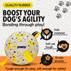 Synco Dog Toy Football Yellow with Holding Loops | Dog Ball Size-3 | Dog Toy Ball (Yellow)