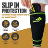 Synco Shin Guard with Sleeve | Shin Guard for Football | Football Shin Guard with Supporter Sleeve | 1 Pair Slipin Shin Guard for Extra Protection & Stretchable Lycra Fabric Sleeve, Combo (Bolt, M)