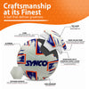 Synco Hybrid Football Ball | 100% Water Sealed | high Resilience Foam Backing| TPU | Match Ball|Size-5 , Multicolour