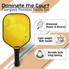 Synco Pickleball Paddle Set | 1 Pickleball Rackets and 2 Pickleballs with Carry Bag | Fiberglass Lightweight Racket with Cushion Comfort Grip (16mm, Hybrid Max Yellow)