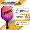 Synco Pickleball Paddle Set | 1 Pickleball Rackets and 2 Pickleballs with Carry Bag | Fiberglass Lightweight Racket with Cushion Comfort Grip (16mm, Latitude Pink)