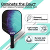 Synco Pickleball Paddle Set | 1 Pickleball Rackets and 2 Pickleballs with Carry Bag | Fiberglass Lightweight Racket with Cushion Comfort Grip (12mm, Lightning Blue)