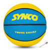 Synco YOUNG CHAMP Series | Kids Basketball | Moulded Technology | 8 Panel | Blue Yellow (Size-3)