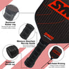 Synco Pickleball Paddle Set | 1 Pickleball Rackets and 2 Pickleballs with Carry Bag | Fiberglass Lightweight Racket with Cushion Comfort Grip (16mm, Carbonium Red)