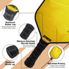 Synco Pickleball Paddle Set | 1 Pickleball Rackets and 2 Pickleballs with Carry Bag | Fiberglass Lightweight Racket with Cushion Comfort Grip (16mm, Hybrid Max Yellow)