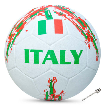 Synco Country Colour Football ITALY Size-5 | Rubber Moulded | Training Soccer ball | Suitable for Hard Ground | for Boy/Girl