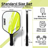 Synco Pickleball Paddle Set | 1 Pickleball Rackets and 2 Pickleballs with Carry Bag | Fiberglass Lightweight Racket with Cushion Comfort Grip (12mm, Spring Green)