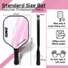 Synco Pickleball Paddle Racket | Performance Lightweight Pickle Bat Racket with Cover Bag | Pickleball Racket with Polypropylene Honeycomb Core and Cushion Comfort Grip (12mm, Spring Pink)