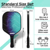 Synco Pickleball Paddle Set | 1 Pickleball Rackets and 2 Pickleballs with Carry Bag | Fiberglass Lightweight Racket with Cushion Comfort Grip (12mm, Lightning Blue)