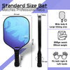 Synco Pickleball Paddle Racket | Performance Lightweight Pickle Bat Racket with Cover Bag | Pickleball Racket with Polypropylene Honeycomb Core and Cushion Comfort Grip (16mm, Hybrid Max Blue)