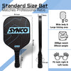 Synco Pickleball Paddle Set | 1 Pickleball Rackets and 2 Pickleballs with Carry Bag | Fiberglass Lightweight Racket with Cushion Comfort Grip (16mm, Carbonium Blue)