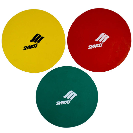 Synco Agility Flat Markers 8 Inch | Non Slip Rubber | Spot Markers for Soccer, Basketball, Speed Agility Training and Drills for Kids/ adult (Set of 10) Multicolor