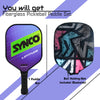 Synco Pickleball Paddle Racket | Performance Lightweight Pickle Bat Racket with Cover Bag | Pickleball Racket Polypropylene Honeycomb Core and Cushion Comfort Grip (16mm, Latitude Blue)