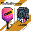 Synco Pickleball Paddle Racket | Performance Lightweight Pickle Bat Racket with Cover Bag | Pickleball Racket with Polypropylene Honeycomb Core and Cushion Comfort Grip (16mm, Latitude Pink)