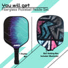 Synco Pickleball Paddle Racket | Performance Lightweight Pickle Bat Racket with Cover Bag | Pickleball Racket with Polypropylene Honeycomb Core and Cushion Comfort Grip (12mm, Lightning Blue)