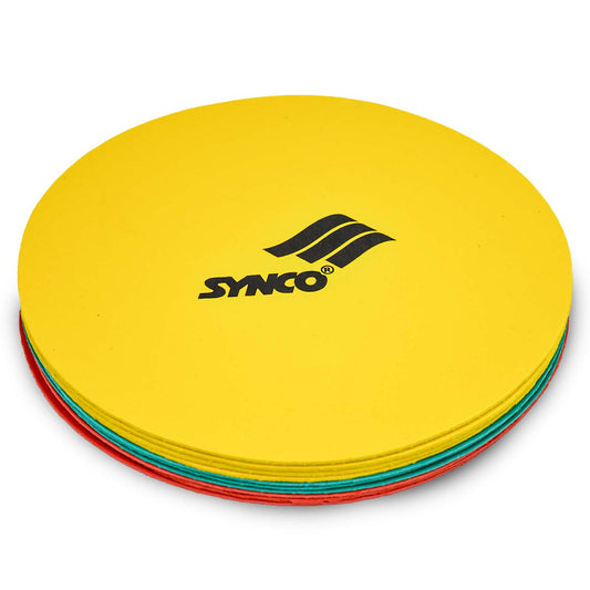 Synco Agility Flat Rubber Marker 8 Inch (Set of 10) Multicolor