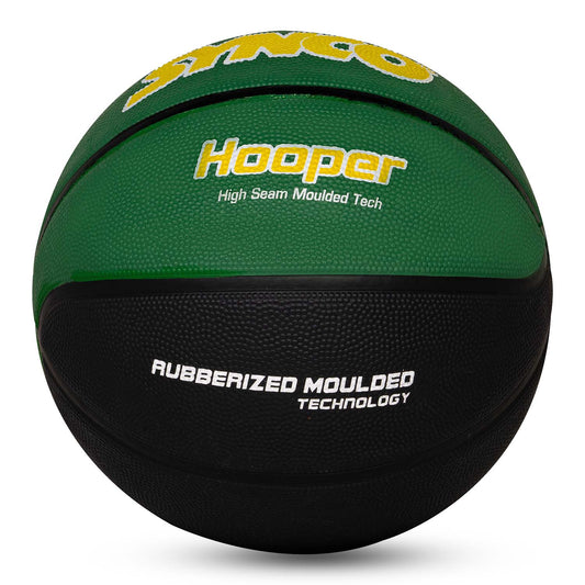 Synco HOOPER Series | Official Men's Basketball | Moulded Technology | 8 Panel | Green Black (Size-7)