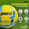 Synco Horizon football | Rubberized Hand Stitched | Pro Trainer| 32 Panel | Size - 5 (Yellow)