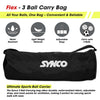 Synco Flex Sports bag | Ball Carrying Bag for 3 Balls (Black)