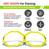 Synco Hex Hoops | Speed & Agility Training Ladder | for Training & fitness (Yellow, Set of 6 Rings)