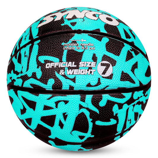 Synco CULTURE Series | Official Men's Basketball | Moulded Technology | 8 Panel | Blue Black (Size-7)