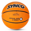 Synco HOOPER Series | Official Men's Basketball | Moulded Technology | 8 Panel | Orange (Size-6)