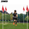 Synco Field Agility Corner Poles with Flag | for football Training & Marking -5 ft (Set of 4)