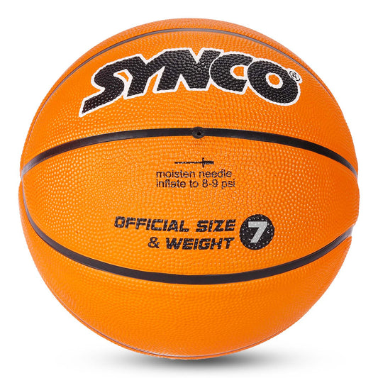 Synco HOOPER Series | Official Men's Basketball | Moulded Technology | 8 Panel | Orange (Size-7)