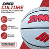 Synco CULTURE Series | Official Men's Basketball | Moulded Technology | 8 Panel | Grey white (Size-7)