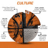 Synco CULTURE Series Basketball | Moulded Technology | 8 Panel | Orange (Size-5)