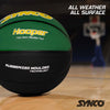 Synco HOOPER Series | Official Men's Basketball | Moulded Technology | 8 Panel | Green Black (Size-7)