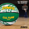 Synco CULTURE Series | Official Men's Basketball | Moulded Technology | 8 Panel | Green White (Size-7)