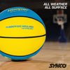 Synco HOOPER Series Basketball | Moulded Technology | 8 Panel | Blue Yellow (Size-5)