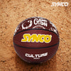 Synco CULTURE Series Basketball | Moulded Technology | 8 Panel | Brown White (Size-5)