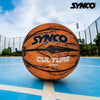 Synco CULTURE Series | Official Men's Basketball | Moulded Technology | 8 Panel | Orange (Size-7)