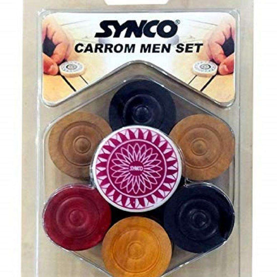 Synco Carrom Coins and Striker Blister Set - 1