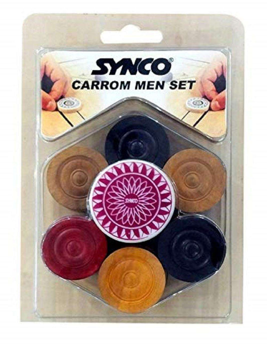 Synco Carrom Coins and Striker Blister Set - 1