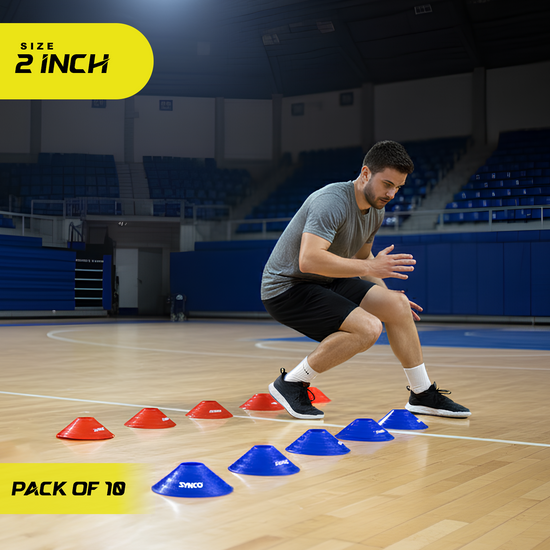 Red-Blue cone marker pack of 10  2 inch size