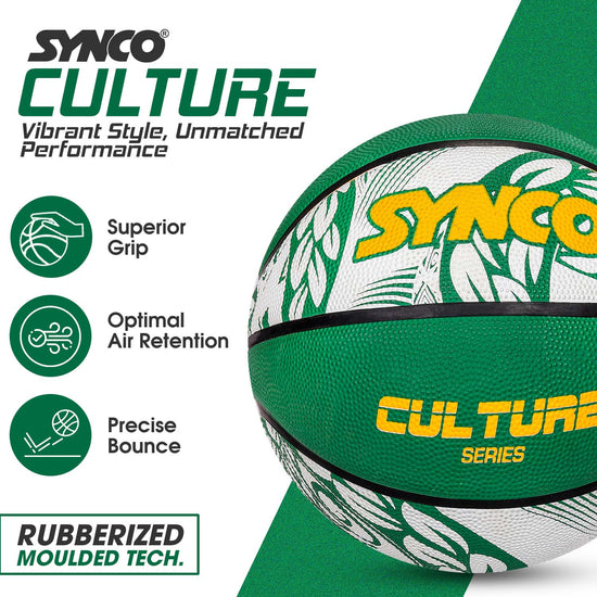 Synco culture series basketball green white features