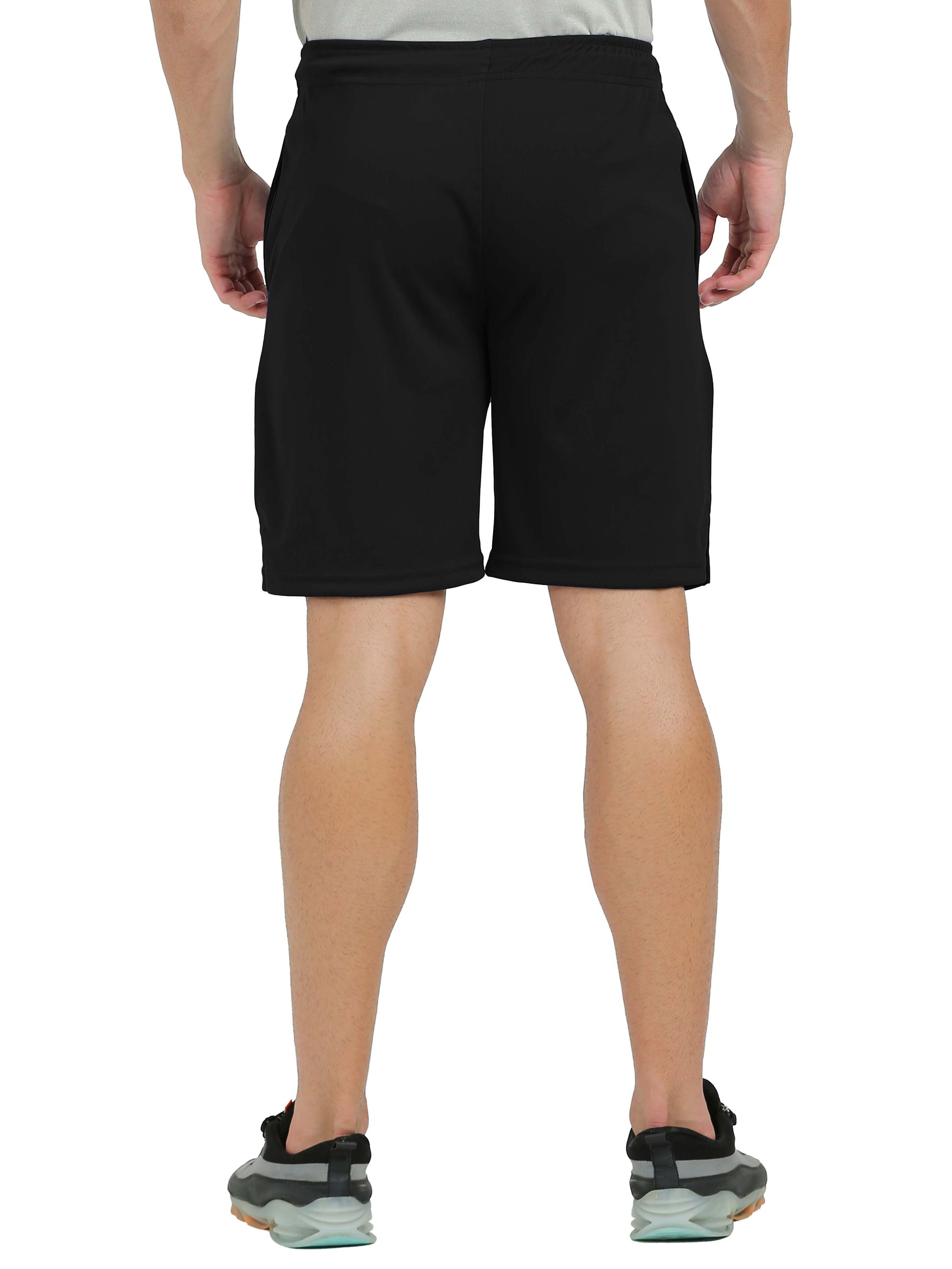 Synco Flare Active Shorts for Men black colour 

